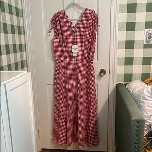 NWT Uniqlo Red Checkered Dress Size XL